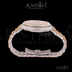 Indian Exporter Classic Moissanite Diamond Quartz <b>Watch</b> <b>Men</b> Luxury Business Style Scratch Resistant <b>Watch</b> Available <b>For</b> Sale - Product Image 2