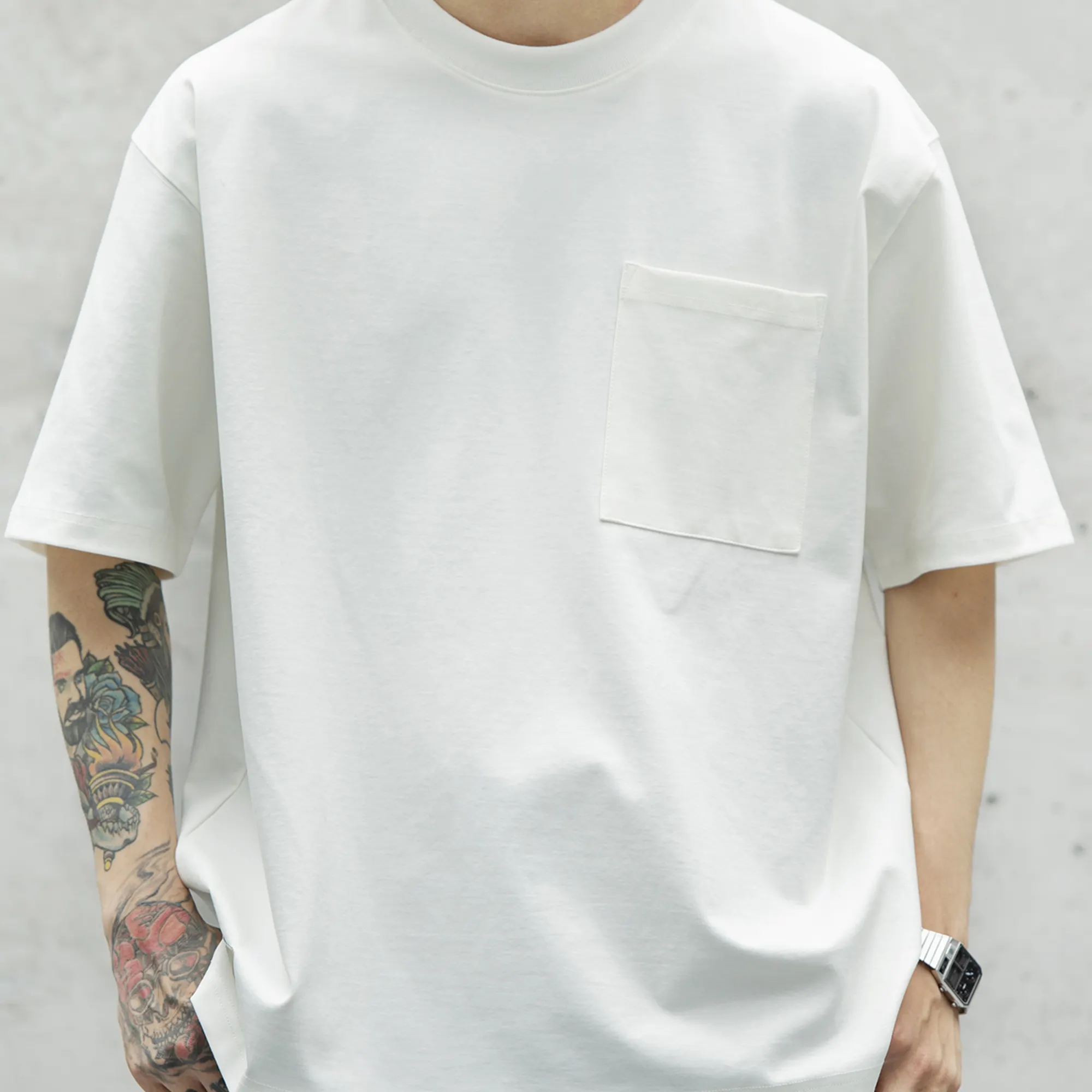 T-shirt with Pocket Ith Pocket China Factory OEM Men100shion Tee Pockethoodie Setstom Pclothing Tracksuitcotton Men Casual