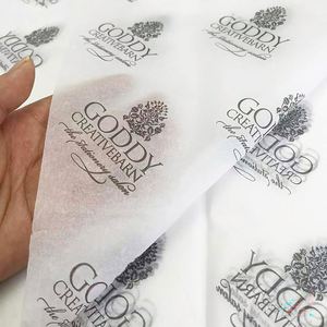 Papel de Seda Blanco Impreso Personalizado de 15 x 20 Pulgadas, 17 g, Papel para Envolver Ropa, Impresión a una Cara, Papel de Regalo Desechable - Product Image 3