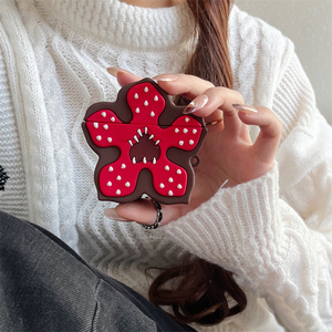 เคสหูฟังซิลิโคนลายการ์ตูน Stranger Things สำหรับ Apple AirPods 4 Pro 2 3  พร้อมสายคล้องคอ  ลายดอกไม้ - Product Image 3