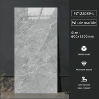 Fourniture directe d'usine brillant 600x1200mm moderne Faux marbre Grain carreaux de sol en porcelaine pour intérieur Villa salle de bain salon