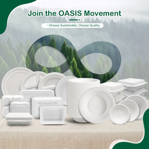 Bols en papier jetables biodégradables résistants et compostables, fabriqués en bagasse, compatibles micro-ondes et congélateur, imperméables, résistants à la graisse, pour le camping - Product Image 6