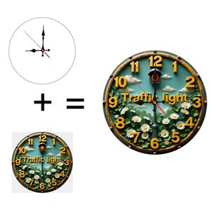Round Wooden Wall <b>Clock</b> 25x25Cm Nordic <b>Silent</b> Non Ticking Bedroom Decor - Product Image 6