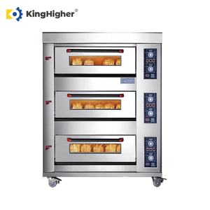 Forno a Gas Commerciale a 3 Piani e 6 Vassoi, Forno Industriale con Controllo Automatico della Temperatura per Panetterie, Attrezzatura per Cottura di Pane e Pizza - Product Image 2
