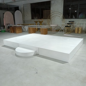 Supports de sol carrés en acrylique PVC blanc vintage de haute qualité et durables, design moderne <span class=keywords><strong>pour</strong></span> la maison, l'hôtel, les banquets de mariage - Product Image 5