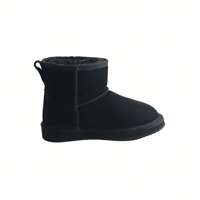 Bottes d'hiver unisexes OEM/ODM, chaudes, classiques, avec logo personnalisé, style plateforme, antidérapantes, courtes, en peluche, chaussures plates en daim