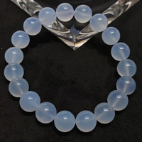 Bracelet en Cristal de Calcédoine Violette Naturelle Haute Transparence, Fait Main, Bijou de Mode, Découpe et Impression, Article de Collection pour la Maison