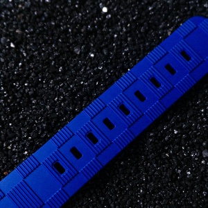 Jettda Christmas Royal Blue Plaid <strong>PAM</strong> 20mm 22mm Watch Band Quick Release Spring Bar Pre-V <strong>Buckle</strong> Fkm Rubber Watch Strap - Product Image 5