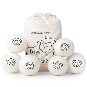 Meilleures ventes 2024 Boules de séchage en laine biologique de Nouvelle-Zélande avec logo de couleur personnalisée 3 pièces par boîte - Product Image 1