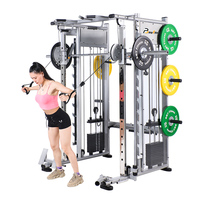 Máquina Smith Integrada con Polea de Tracción Superior y Remo Sentado para una Estación de Entrenamiento Completo para la Espalda