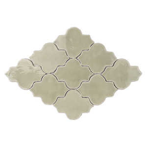 Azulejo Arabesco Vitri Sage de 11.5 x 15 cm con Bordes Irregulares Esmaltados - Product Image 1