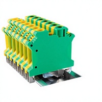Bloc de bornes de terre USLKG 6, largeur 8,3 mm, connexion par vis, montage sur rail DIN, borne de protection jaune-vert