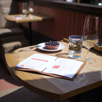 Couverture de menu en cuir véritable, couverture de menu de restaurant, couverture de menu de bar de café, livre de menu, dossier de menu de support de menu personnalisé, dossier de menu