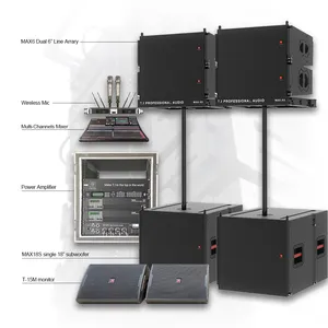 Dubbele 6.5 Inch Waterdichte Passieve Line Array Systeem Tweerichtingsconcert Audiogeluidspeaker Voor Podiumprestaties