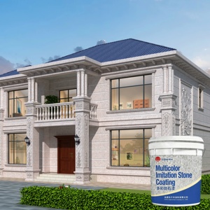 Revêtement Liquide Acrylique pour Façade de Villa, Peinture Imitation Pierre Eau-Sable, Revêtement Granitique Résistant aux Intempéries <span class=keywords><strong>en</strong></span> Spray - Product Image 4