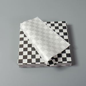 Personalized Greaseproof <b>Paper</b> Printed Plaid Custom Printed PE Coated <b>Paper</b> for <b>Burger</b> Sandwich - Product Image 5