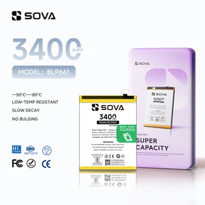 แบตเตอรี่โทรศัพท์มือถือ BLP661 3400mAh sova สำหรับ A3 <span class=keywords><strong>OPP0</strong></span>/F7 padmoo realme 1ก้อน - Product Image 1