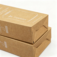 Boîtes en papier kraft recyclé imprimées sur mesure avec fenêtre découpée et trou de suspension Euro pour emballage de détail écologique