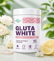 Poudre Gluta Glow, Glutathiones, éclaircissant pour la peau, vitamine C, E, biotine, supplément de collagène et de protéines, boisson éclaircissante, Gluta Glow Sparkle