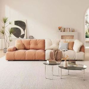 <span class=keywords><strong>Divano</strong></span> Modulare Moderno Minimalista in Velluto per Piccoli Spazi Soggiorno - Product Image 4