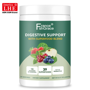 Fabricant de compléments alimentaires pour la digestion en gros, mélange de superaliments avec probiotiques pour 244 g de poudre de soutien digestif - Product Image 1