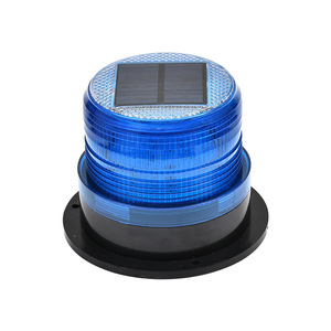 12V24V LED Solar Car Strobe Light Luz de advertencia Marina magnética grande Rojo azul amarillo Luz de advertencia - Product Image 5