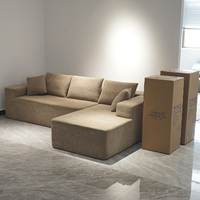 Fabrik-Großhandel Hochwertiges Material Komprimiertes Sofa Langlebiger Stoff Vakuumverpackt Platzsparendes Sofa für Schnelle Lieferung
