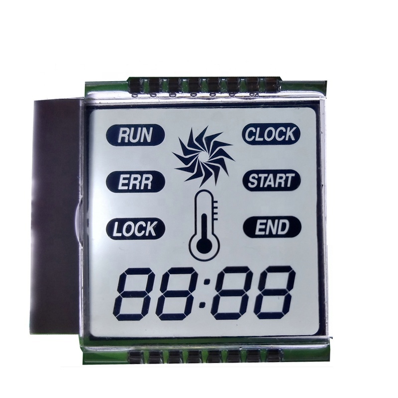 Customized Small Size HTN Positive Screen 4 Digit 7 Segment LCD Display For Timer Counter