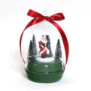 Ornamento de Navidad giratorio, Bola de bolas festiva, Escena de tren, luz LED Musical giratoria, globo de nieve animado, decoración de bola - Product Image 3