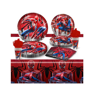 Articles de fête sur le thème des dessins animés très vendus, ensemble de vaisselle jetable, assiettes en <span class=keywords><strong>papier</strong></span>, gobelets, <span class=keywords><strong>serviettes</strong></span> pour la décoration de fête d'<span class=keywords><strong>anniversaire</strong></span> des enfants - Product Image 1