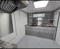 Remorque alimentaire mobile entièrement équipée, cuisine en acier inoxydable, friteuse, réfrigérateur, réservoir d'eau
