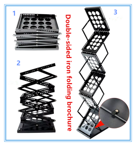 Tốt Sản phẩm bán chạy A4 hiển thị Tạp Chí đứng chấp nhận OEM Kim Loại hiển thị áp phích đứng gấp kim Loại hiển thị Tạp Chí đứng - Product Image 3