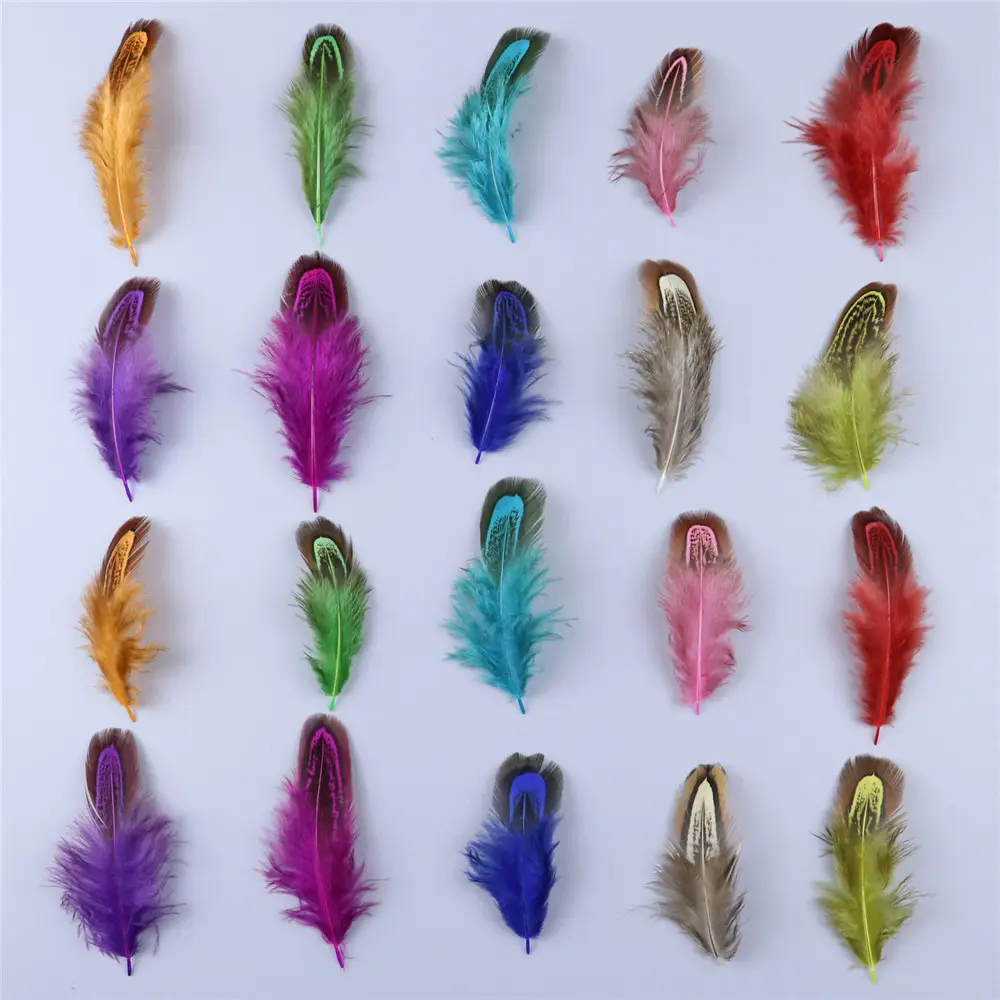 5-8cm múltiples colores faisán plumas de gallina de Guinea joyería artesanía plumas volar atar materiales pesca plumas para manualidades