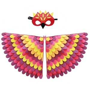Ensemble de masques d'ailes d'oiseaux, costume d'animal pour enfants, déguisement en feutre, hibou, perroquet, poulet, accessoires de jeu de rôle animal, cadeau pour filles <span class=keywords><strong>et</strong></span> garçons - Product Image 6
