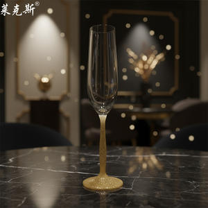 Copas de champán desechables de plástico, creativas, personalizadas para boda, de cristal sin plomo, con cuentas amarillas en la base, al por mayor. - Product Image 4