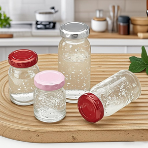Bouchon en fer blanc à vis vide 30ml 50ml 100ml bocal en verre <span class=keywords><strong>pour</strong></span> le stockage des aliments <span class=keywords><strong>pour</strong></span> la <span class=keywords><strong>confiture</strong></span> miel lait pouding yaourt poisson Gel <span class=keywords><strong>pour</strong></span> boîte d'étiquetage - Product Image 2