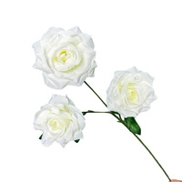 Fleurs d'hortensia artificielles blanches floquées - Décoration de mariage, photographie en extérieur, arrangements floraux en soie, accents paysagers