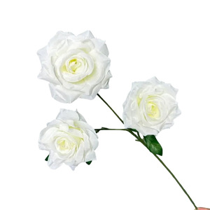 Fleurs d'hortensia artificielles blanches floquées - Décoration pour mariages et photographie en extérieur, arrangements floraux en soie et accents paysagers - Product Image 5