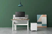 Bureau moderne à 4 pieds, à installation rapide, réglable en hauteur, cadre de bureau électrique ergonomique dos à dos pour postes de travail de bureau