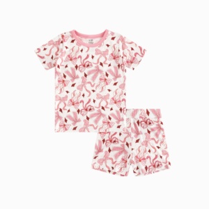Pijama Miozing con Estampado Floral Vintage para Niña de 2-3 Años, <span class=keywords><strong>Ropa</strong></span> de Secado Rápido, Mezcla de Bambú y Spandex, Logotipo Personalizado - Product Image 2
