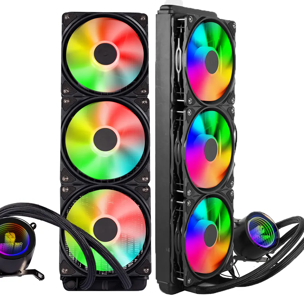 Wholesale Customized 360mm RGB Lighting Liquid Aio Cooler CPU Liquid Cooler Water Cooling Liquid Cooler for PC