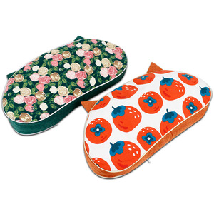 Almohada de algodón con orejas de gato y diseño floral, rellena de grano de trigo sarraceno y hierbas de artemisa, ideal para adultos y estudiantes durante la pausa del almuerzo. - Product Image 2