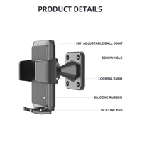 Support mural universel pour téléphone, pour cuisine et douche, installation par perçage, compatible avec les murs en béton/bois