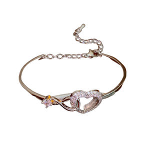 Trendy Casual Elegant High-End Luxury <b>Bracelet</b> for Women Zircon Heartcut Bezel Setting Easy Match Anniversary Buddhist Style - Product Image 5