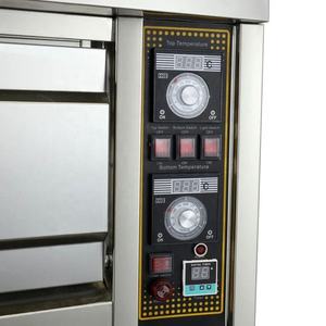 Equipo de panadería comercial 4 capas 16 bandejas Gas cubierta <span class=keywords><strong>horno</strong></span> polea soporte 220V 50HZ 300W para hornear maíz frutas nueces agua - Product Image 3