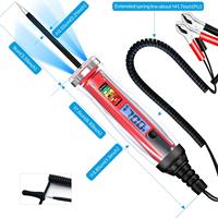 Testeur de circuit LCD automobile numérique 1-75V robuste de grande taille avec testeur de lumière basse tension pour camion de voiture à fil à ressort étendu