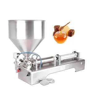 Sales of semi-automatic piston type tomato sauce honey automatic quantitative filling machine