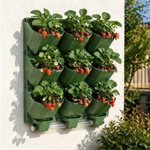 <strong>Large</strong> Wall Mount Planter Boxes Outdoor Vertical Green Wall Multi-layer <strong>Planting</strong> <strong>Troughs</strong> for Boundary Fencing - Product Image 5