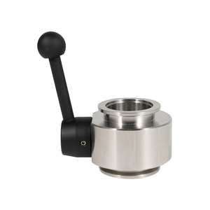Vannes à vide pivotantes de haute qualité en acier inoxydable <span class=keywords><strong>KF</strong></span>/NW, vanne papillon SS304/SS316L à poignée manuelle pour gaz - Product Image 4