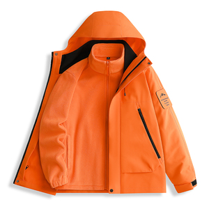 <span class=keywords><strong>Veste</strong></span> pour homme, couple, 3 en 1, imperméable, coupe-vent, doublure <span class=keywords><strong>polaire</strong></span> amovible, à capuche, randonnée en plein air, streetwear - Product Image 3